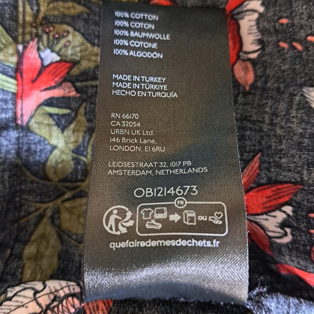 Anthropologie Somerset Maxi Dress Size XL Black Dark Floral Print Tiered - Picture 14 of 14